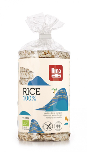 Lima Rijstwafels met zout glutenvrij bio 100g