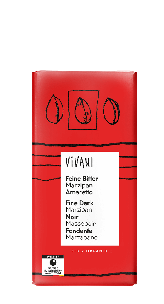 Vivani Chocolade puur marsepein amaretto bio 100g
