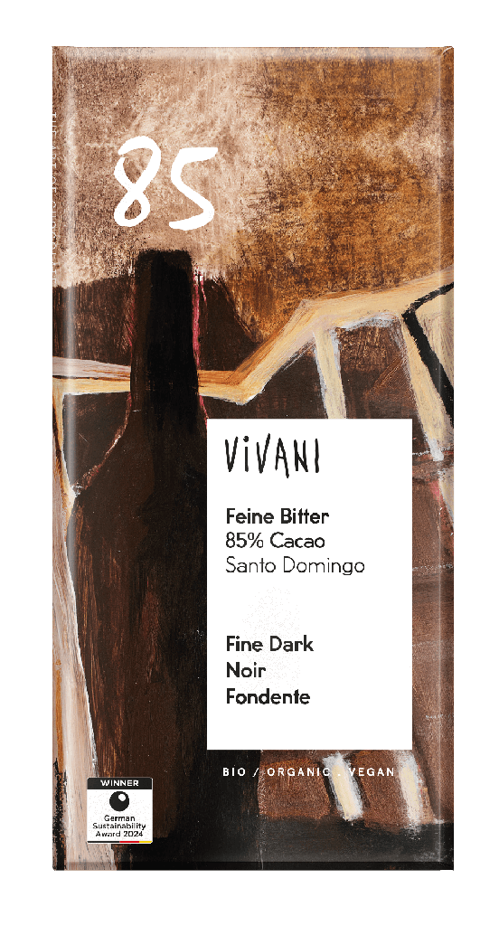 Vivani Chocolade puur 85% Santo Domingo bio 80g