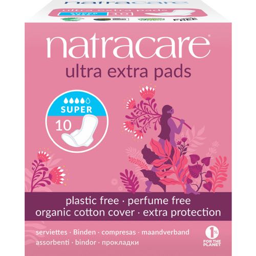 Natracare Maandverband ultra extra super + vleugels 10st