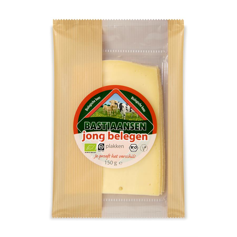 Bastiaansen Kaas gouda belegen sneetjes bio 150g
