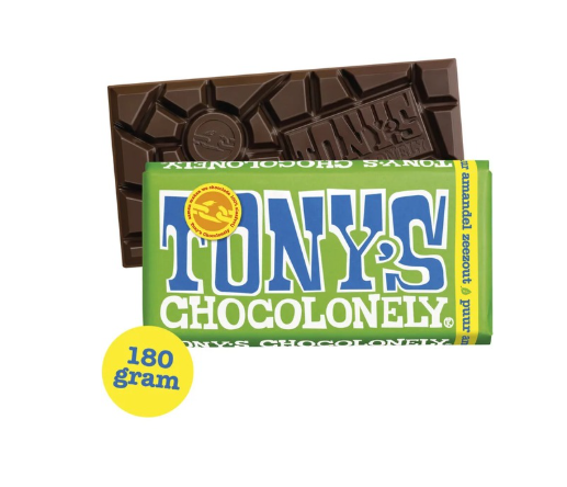 Tony's Chocolonely puur 51% Amandel Zeezout