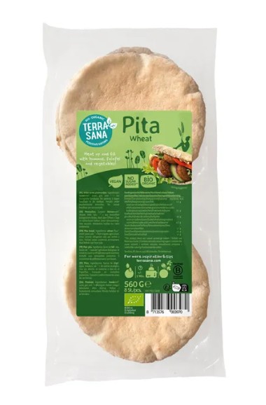 Terrasana Pitabroodjes tarwe bio 480g