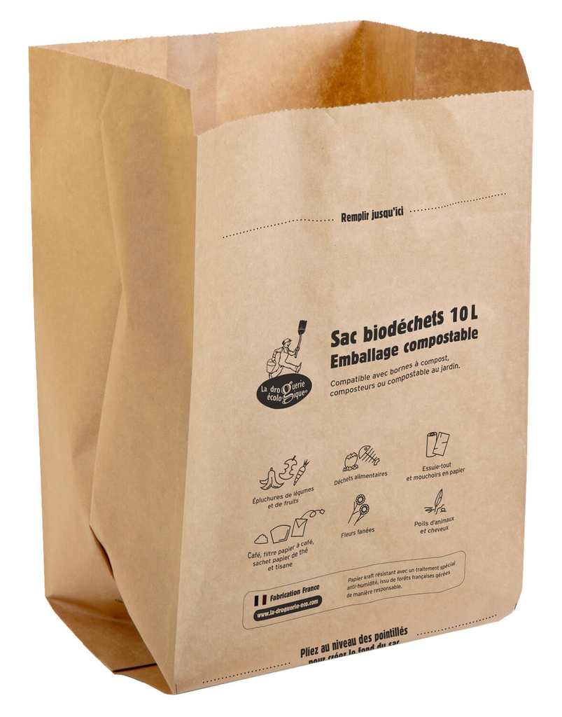 La Droguerie Ecologique Pak van 15 bio afvalzakken 10L