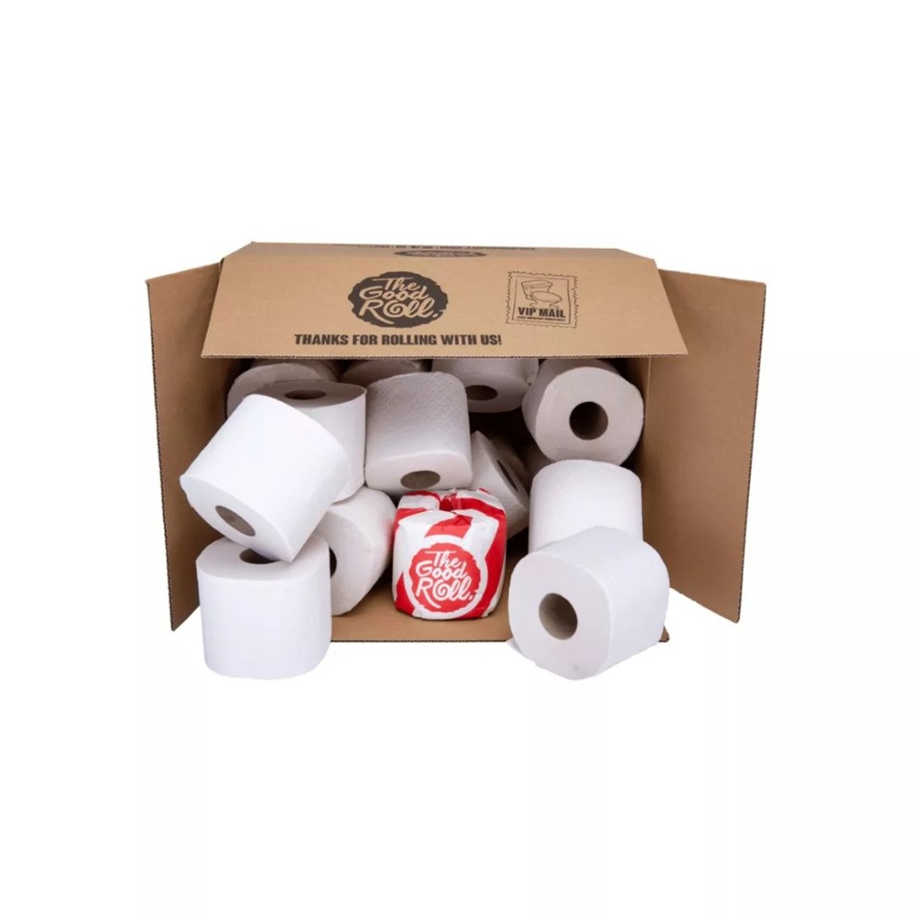 The Good Roll Toiletpaper - WRAPLESS CHOICE 24 toilet rolls - 3 PLY - recycled - 400 vellen