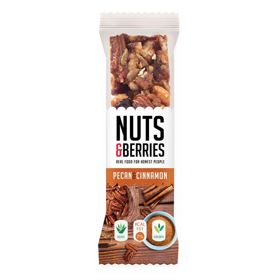 NUTS&BERRIES Energy bar pecan kaneel 30g