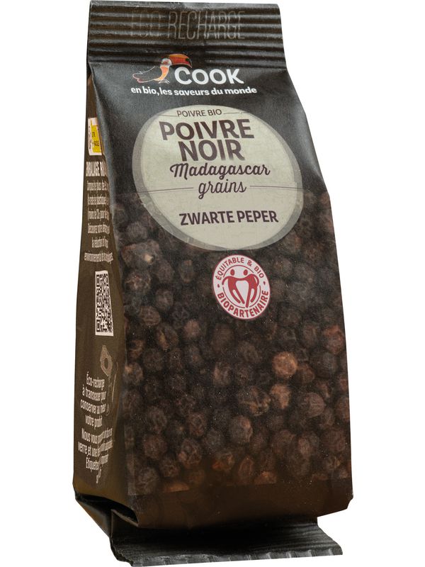 COOK Zwarte peper granen navulling 50g