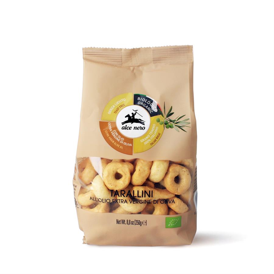 ALCENERO Cracker tarallini 250g gezouten crackers met olijfolie