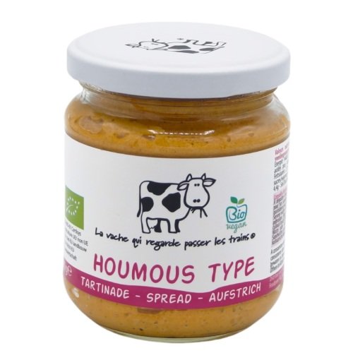 La Vache Bio hummus spread met aubergines, tomaten en wortelen 180 g