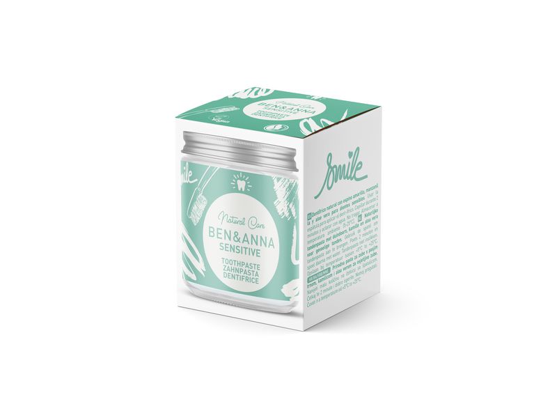 BEN&ANNA Tandpasta sensitive 100g glazen potje