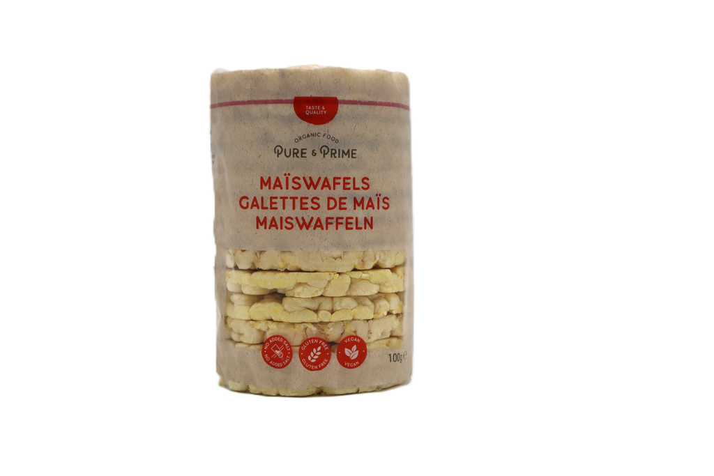 Pure & Prime Maïswafels zz bio & glutenvrij 100g