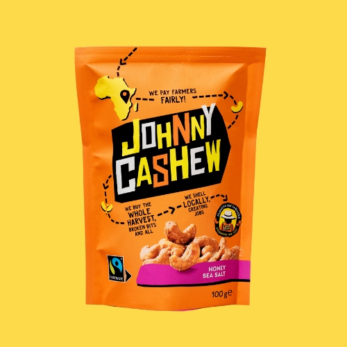 Johnny Cashew Honing Zeezout 100g
