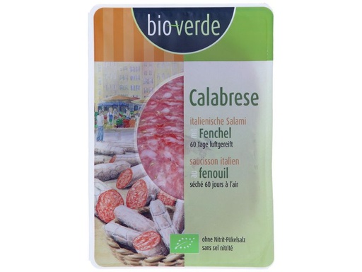 Bioverde Salami alla calabrese met venkel 80g