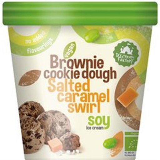 Ice Cream Factory Cashew ijs brownie cookie dough caramel 500ml