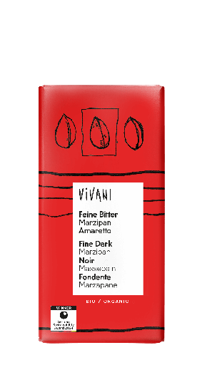 Vivani Chocolade puur marsepein amaretto bio 100g