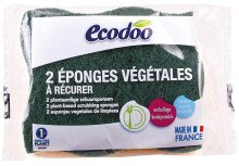 Ecodoo Plantaardige schuursponsjes 2 stuks