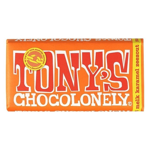 Tony's Chocolonely Karamel Zeezout 180g