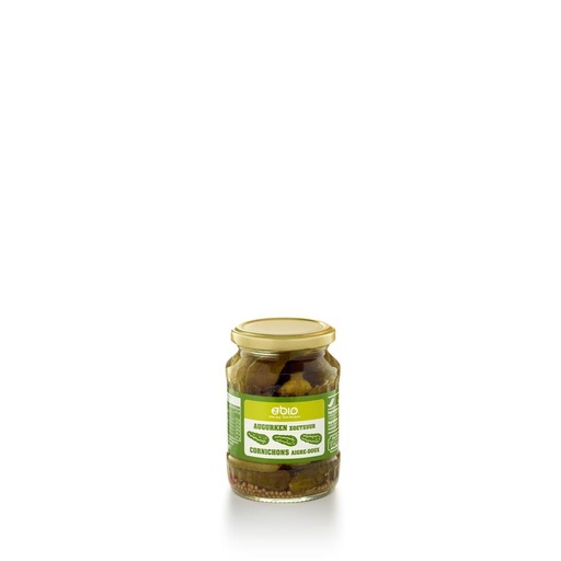 2BIO Augurkjes zoet-zuur 330g uitlekgewicht 190g