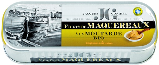 Jacques Gonidec Makreelfilets gemarineerd met mosterdsaus 176g