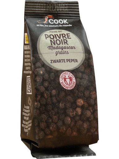 COOK Zwarte peper granen navulling 50g