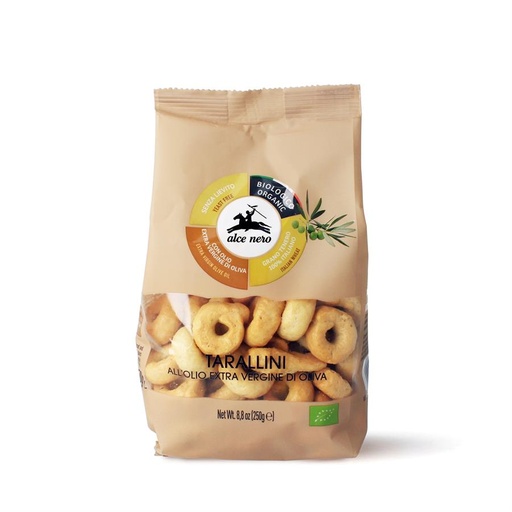 ALCENERO Cracker tarallini 250g gezouten crackers met olijfolie